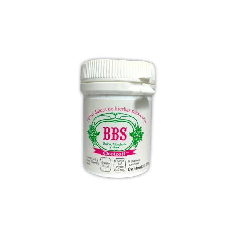 Perlas BBS, extracto de Boldo y Alcachoda en perlas dulces,