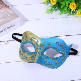 OIDEA Men's Venetian Mask Masquerade Ball: Blue Masquerade Mask Venetian Cosplay Fancy Dress Masquerade Ball Venice Carnival Theme Party Costume
