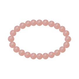 HOME GENIE "Natural Rose Quartz Crystal Bracelet for Women and Men | Healing Love Stone Jewelry
