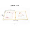 AhaGo Folding Dual Frame, Gold Floating Picture Frame, 6"×8", Vertical,