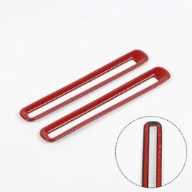 Voodonala Door Air Conditioner Vent Door Vent Ventilation Outlet Garnish Trim for 2011-2024+ Dodge Charger Interior Accessories, ABS Red 2pcs