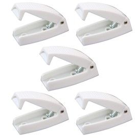 Leisure Coachworks 5 Pack White - Baggage Door Catch - Clip - Holder - for RV, Trailer, Camper, Motor Home Baggage Doors (5-Pack, White)