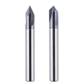 SpeTool Engraving Cutter Chamfer Cutter 6 mm Shank 60 Degree and 90 Degree V Groove Cutter Solid Carbide 3 Flutes Engraving Cutter CNC Wood Cutter End Mill Cutter for Router with TiAlN Coating