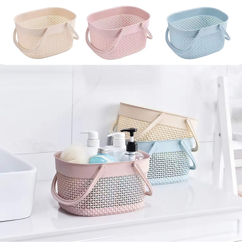rejomiik Portable Shower Caddy Basket, Plastic Organizer Storage Tote with