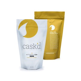 Cask’d Artisanal Rum Coffee - Made with Medium Roast Brazilian Coffee Beans - Non-Alcoholic & Hand-Roasted Single-Origin Coffee with Dark Rum - Caffeinated Rum-Infused Coffee (12 ounce Whole Bean)