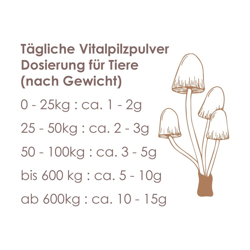 Pilze Wohlrab - Organic Polyporus Powder for Animals - 300