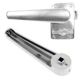 Briny River Bathroom Door Handle 7mm Hole for Caravans and Motorhomes with Fixing Screw Silver