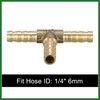 Motoforti 5pcs 1/4" 6mm Hose ID Brass Barb Hose Fitting