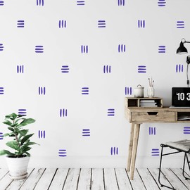120pcs Modern Line Wall Stickers Boho Nursery Kids Living Room Scandinavian Home Décor Self-Adhesive Murals Vinyo DIY Gift YT5037 (Purple)