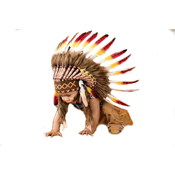 Feather Headdress 9 to 18 month Toddler/Baby perfect for the