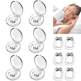Anti Snoring Devices, Snore Stopper with Adjustable Magnet, Silicone Nose Clip Stop Snoring, Anti Snoring Nose Clip (6PCS)