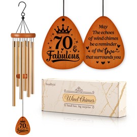 Leebbsin Birthday Gifts for Women, 70th Birthday Gifts Wind Chimes, Happy 70 Years Old Gift for Women Friendship, Best Friends, Coworker, Sister, Mom, Wife, Female, Best Gift Ideas