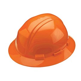 Dynamic Kilimanjaro Full Brim Hard Hat, HDPE Shell, Type 1, Class E, 4-Point Suspension, Wheel Ratchet Adjustment, Hi-Vis Orange (280-HP641R-31)