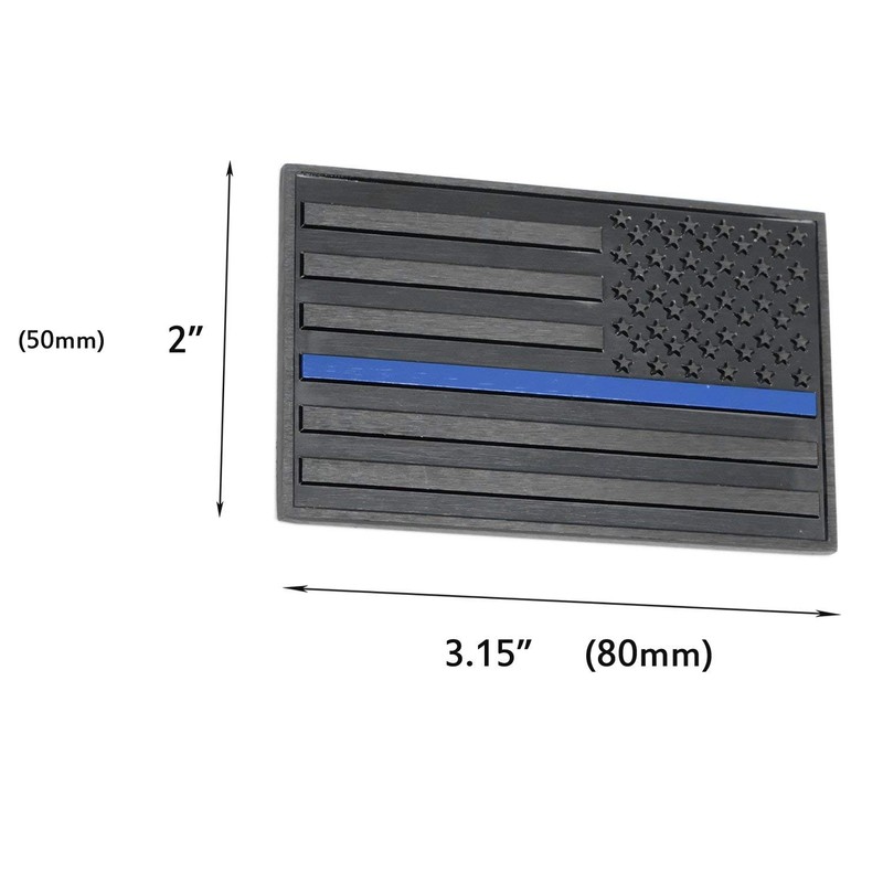 MULL USA 3D Metal Flag x2 emblem Forward and Reverse