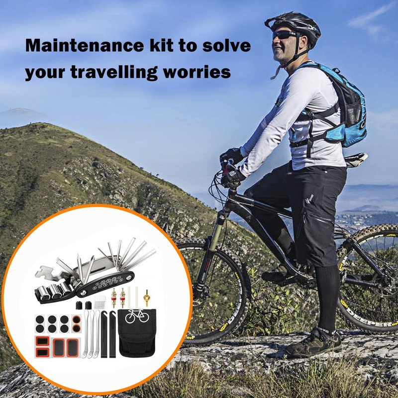 Docache Bicycle Repair Kit 16 in 1 Multi Tool with