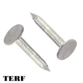 TERF® 20mm X 3mm Galvanised ELH Clout Nails 20mm (0.79 inch) X 3mm Extra Large Head Clout Nails for Roofing DIY and Crafts Home Decor Woodwork Furniture and Construction - Pack of 200