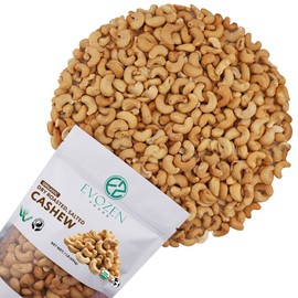 EvoZen Foods Organic Dry Roasted Cashews Lightly Salted | Certified Kosher, Vegan Verified, Non-GMO Whole Cashews | Lightly Salted Cashews, Dry Roasted Cashews (1 LB)