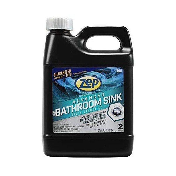 Zep Advanced Bathroom Sink Drain Opener Gel 32 Ounce U49310