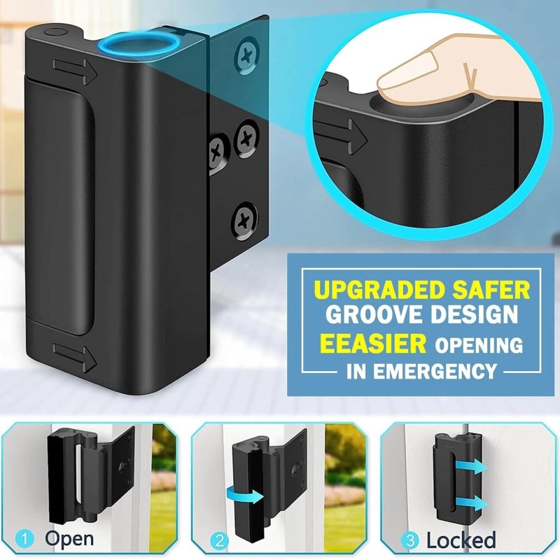 Home Security Door Lock Reinforcement Locks for Kids Safety Flip