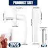 Set of 2 White Aluminium Window Handles without Lock Cylinder,