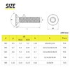 SHUNCHG Pack of 20 Countersunk Screws M4 x 12 mm