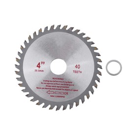 Circular Saw Blade, 4inches 40T Teeth Cemented Carbide Circular Saw Blade Wood Cutting Tool Bore Diameter 20mm Widely used on Marble Cutting Machines, Electric Hand Saws, 11000RPM