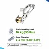 Rope Roller Stainless Steel Cam Buckle Tightener 6 Pack