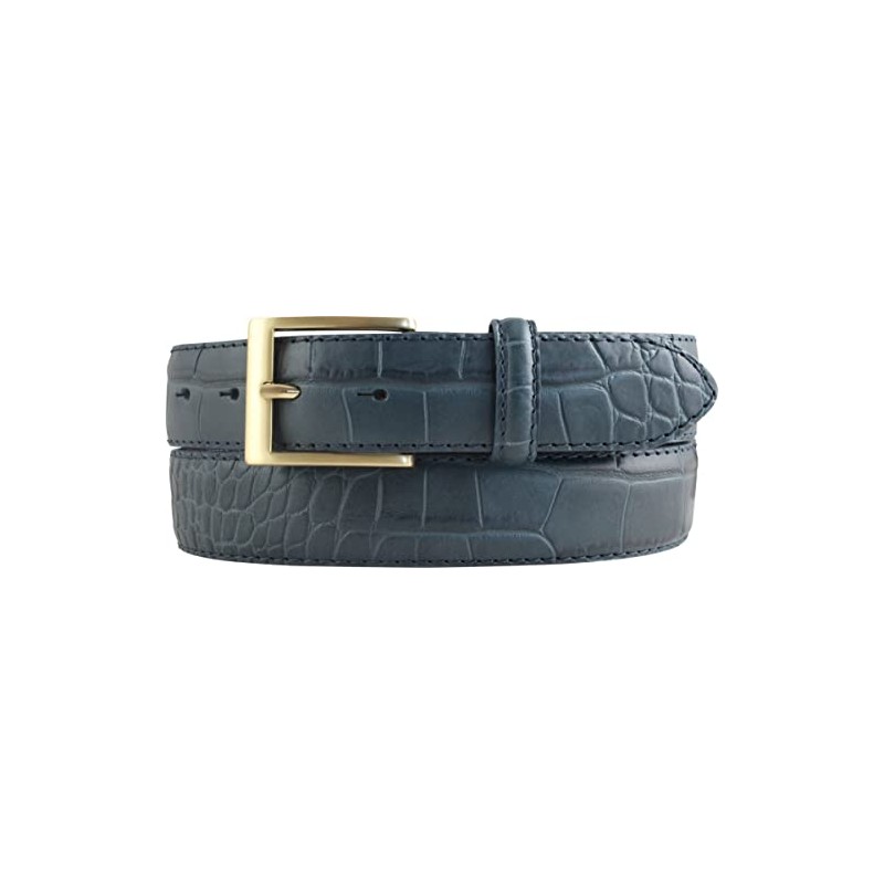 BELTINGER Belt with Crocodile Embossed 3.5 cm Leather Belt for