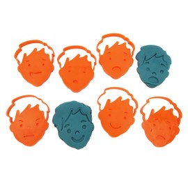 Cookie Dough Cutters | Strong plasitc | Emotion Cutters | Pack of 6 | Facial Expression Cutters