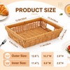 6 Pcs Wicker Serving Baskets for 9x13 Inch Foil Pans,