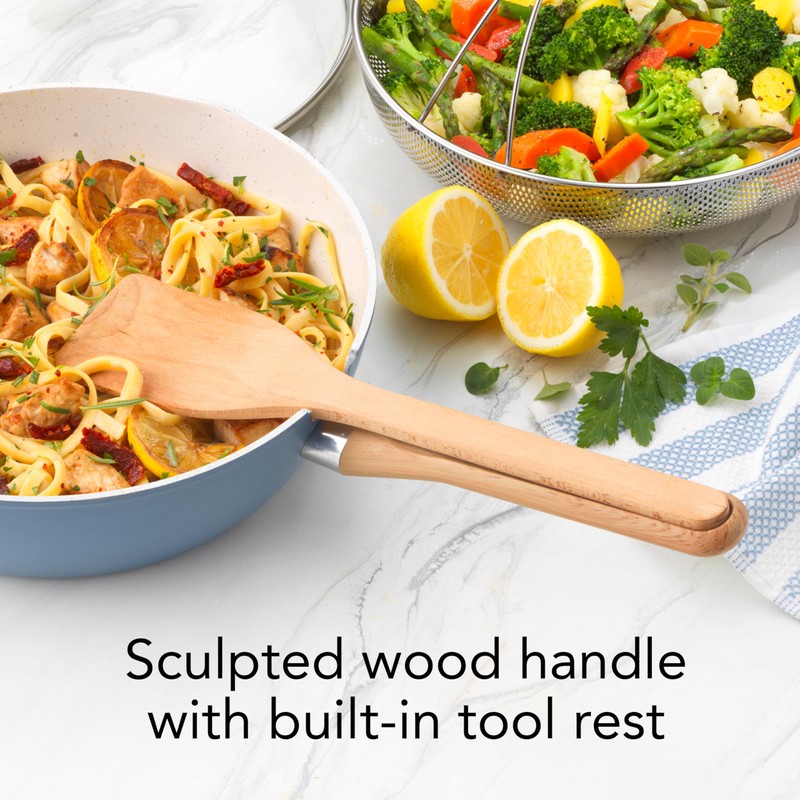 GoodCook Healthy Ceramic Titanium-infused All-in-One Pan with Tempered Glass Lid,