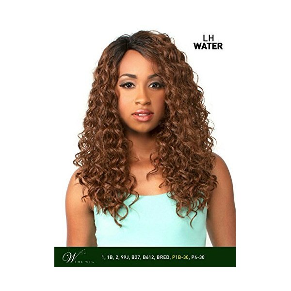 LH WATER (1B Off Black) - THE WIG Brazilian Human Hair Blend Invisible Part Lace Front Wig