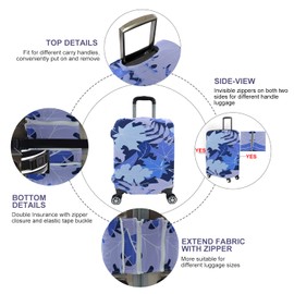 Funda protectora para equipaje de viaje, para veliz, compatible con equipaje de 22 a 24 pulgadas, Bluemaple
