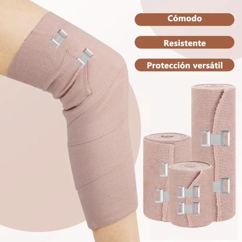 10pcs Vendas Elásticas Compresión Deportivos Reutilizables
