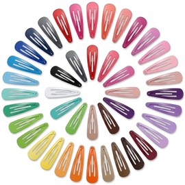 64 Pcs Metal Hair Clips for Girls, 2 InchHair Barrettes for Women, Colorful Cute Snap Hair Clips Women ForHair Accessories(32 Colors)