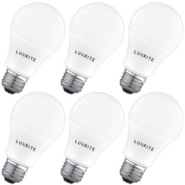 Luxrite A19 LED Light Bulb 100W Equivalent, 3000K Soft White Non-Dimmable, 1600 Lumens, Standard LED Bulb 15W, E26 Medium Base, UL Listed, Perfect for Table Lamps and Home Lighting (6 Pack)