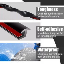 AUTOXBERT 32ft/Car Truck Wheel Wells Fender Flare Edge Rubber Trim Wheel Arch Wells Gasket