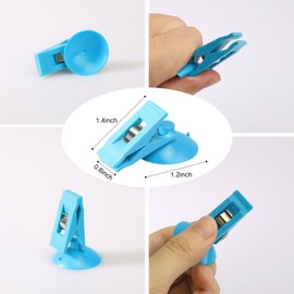 Car Suction Cup Clip Ticket Holder Car Bill Card Clamp with Advertising for Glasses Window Office Door (2 Pack, Blue)