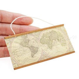 Odoria 1/12 Miniature World Map Dollhouse Decoration Accessories