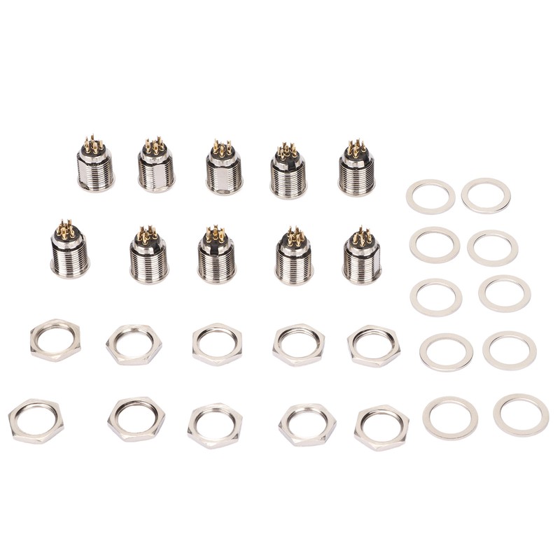 10 Set 6 Pin XLR Male Socket Base Stable Exquisite