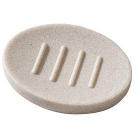 Mini jabonera para baño, barra de resina para jabón, bandeja de jabón para fregadero de cocina (beige)