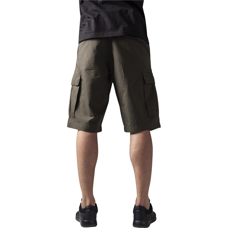 Urban Classics Men's Camouflage Cargo Short, Green - Grün (olive