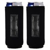 Magnetic Neoprene Collapsible Slim Can Coolie (Black, 2)