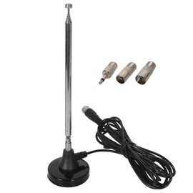DAB FM Radio Antenna Digital Telescopic Antenna with Magnetic Base, FM Radio Antenna Indoor Antenna Rod Antenna, Radio Antenna Coaxial Plug Rod Antenna for Stereo Radio Reception Receiver AV Receiver