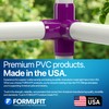 FORMUFIT 3/4" 4-Way PVC Tee Furniture Grade Fitting in Purple,