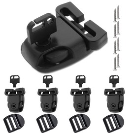 4 Sets Spa Hot Tub Cover Clips Latch Replacement Kit Hot Tub Cover Latches Clip Lock for Cover Straps with Keys and Hardwares Accessories (4 Sets)