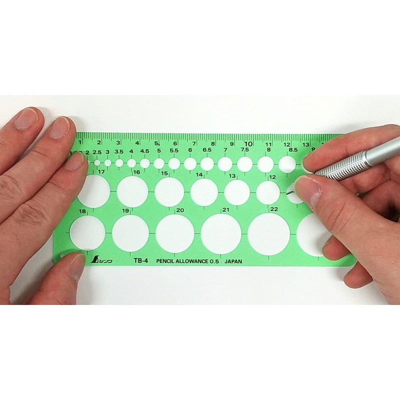 sinwa測定 Template Circle Ruler Small 66005