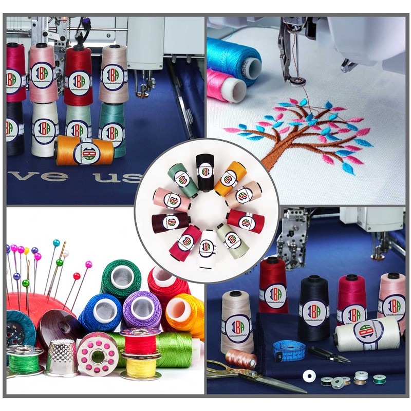 IBA Indianbeautifulart All-Purpose Sewing Thread 5000 Yard Spools 100% Spun