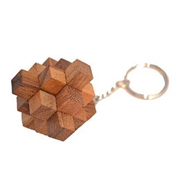 Key Diamond Cube Key Ring, 3D Wooden Puzzle, Puzzle Wood Puzzle, Interlock Puzzle, Puzzle Mind Fitness, IQ Puzzle, IQ Test, Cube Puzzle, 3 Burr Puzzle, Wooden Toy, Wooden Toy