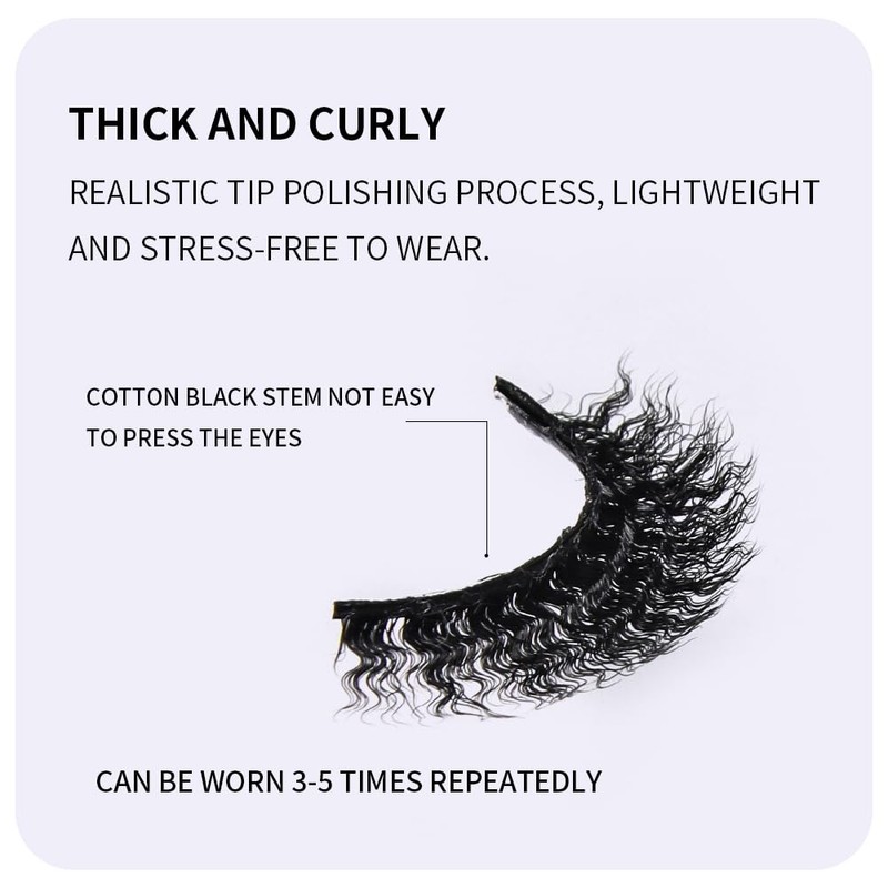 Akara Natural Eyelashes, 7 Pairs, 3D False Eyelashes, Faux Mink